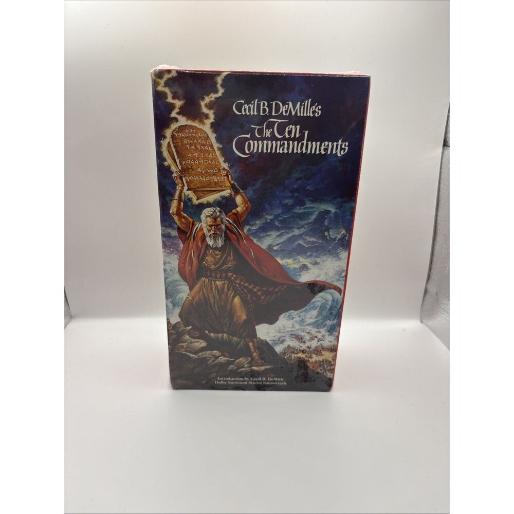 Paramount The Ten Commandments VHS NTSC Hi-Fi Stereo Dolby Cecil B. DeMille